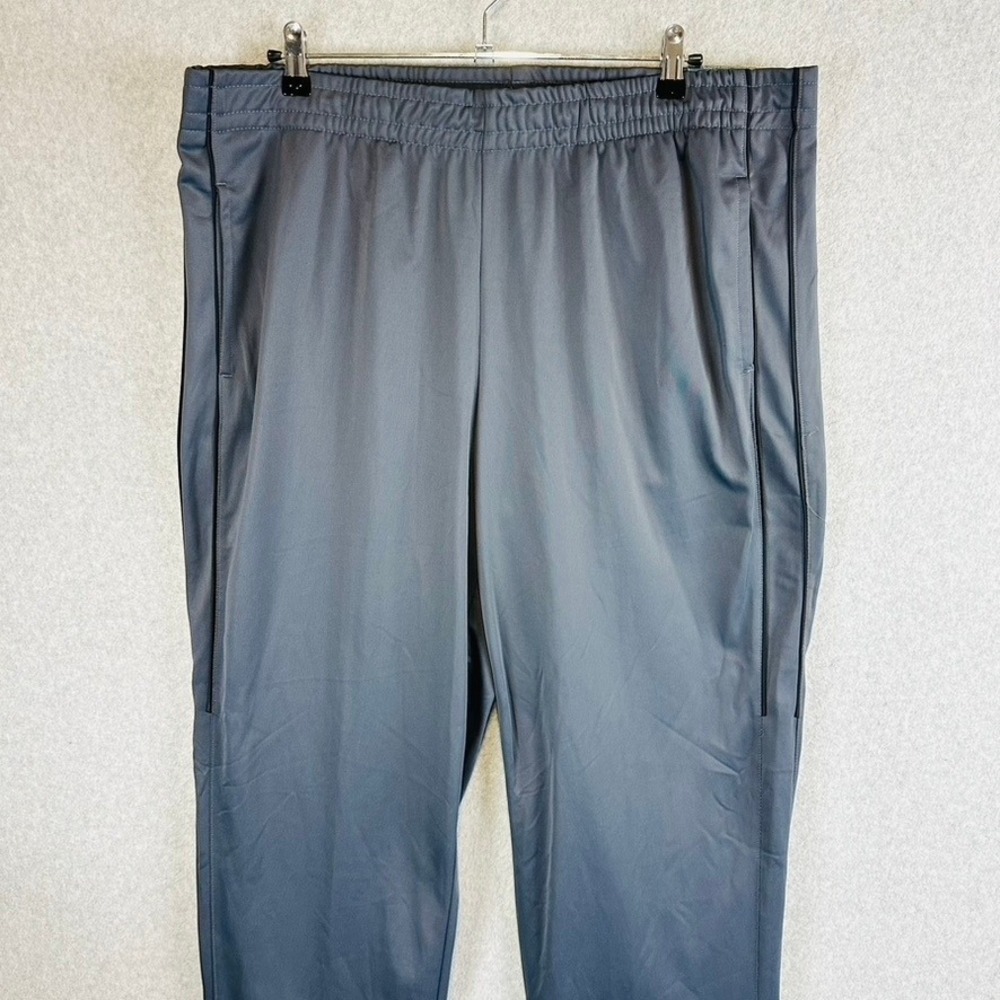 New Tek Gear Mens 2XLT Pants Open Bottom Relaxed Pockets Grey Stretch Active - Picture 3 of 8